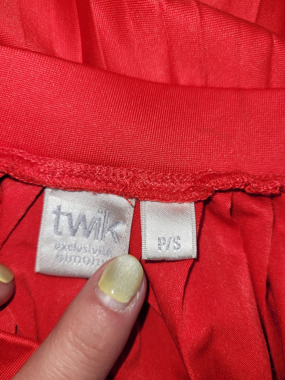 Twik ( Simons) Red Pleated Maxi Midi Skirt - Size Small (NWOT) - Picture 8 of 13
